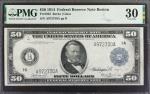 Fr. 1025. 1914 $50 Federal Reserve Note. Boston. PMG Very Fine 30.