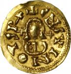 Visigoths. Chindaswinth, A.D. 642-653. AV Tremissis (1.57 gms), Emerita Mint. EXTREMELY FINE.
