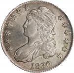 1830 Capped Bust Half Dollar. Large 0. AU Details--Cleaned (NGC).