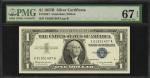 Fr. 1621. 1957B $1  Silver Certificate. PMG Superb Gem Uncirculated 67 EPQ.