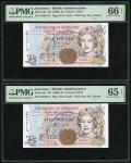 Guernsey, a consecutive pair of £5, ND(1996), serial number D484913-4, (Pick 56c), PMG 66EPQ and 65E