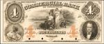 Wilmington, North Carolina. Commercial Bank of Wilmington. ND (18xx). $4. Choice Uncirculated. Proof