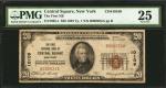 Central Square, New York. 1929 Ty. 1 $20 Fr. 1802-1. The First NB. Charter #10109. PMG Very Fine 25.