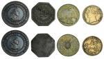 Miscellaneous, trade tokens, counters and medalettes (26), 17th - 20th century, in copper and brass,