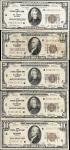 Lot of (5) Fr. 1860-E, 1870-E & 1870-H. 1929 $10 & $20 Federal Reserve Bank Notes. Richmond & St. Lo