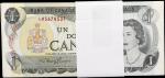 1973年加拿大银行1圆。230张。CANADA. Lot of (230). Bank of Canada. 1 Dollar, 1973. BC-46a. About Uncirculated.