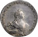RUSSIA. Ruble, 1754-CNB IM. St. Petersburg Mint. Elizabeth. PCGS Genuine--Cleaned, Unc Details Gold 