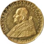 ITALY. Second Vatican Council Gold Medal, 1962. Pope John XXIII (1958-63). NGC MS-61.
