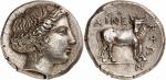 Macédoine, Aineia (350-330 av. J.C.). Tétradrachme argent.