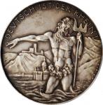 KARL GOETZ MEDALS. France - Germany. The End of the Occupation of the Rhineland Silver Medal, 1930. 