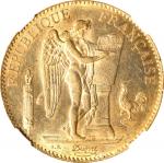 1886-A法国100法郎金币 NGC AU 58 FRANCE. 100 Francs, 1886-A