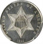 1861 Silver Three-Cent Piece. Proof-65 (PCGS).
