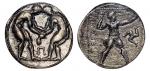 古希腊摔跤手和弹弓手像银币（75）