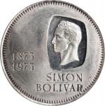 VENEZUELA. Silver Uniface 10 Bolivares Pattern, 1973. Los Angeles (Metalor) Mint. PCGS SPECIMEN-63.