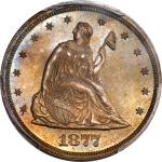 1877 Twenty-Cent Piece. Proof-64+ (PCGS). CAC.