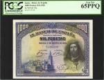 SPAIN. Banco de Espana. 1000 Pesetas, 15.8.1928. P-78a. PCGS Gem New 65 PPQ.