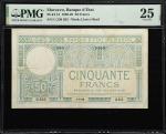 MOROCCO. Banque dEtat du Maroc. 50 Francs, 1928. P-13. PMG Very Fine 25.