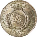 SWITZERLAND. Bern. 5 Batzen, 1826. Bern Mint. NGC MS-65.
