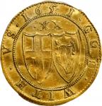 GREAT BRITAIN. Unite, 1651. Commonwealth (1649-60). PCGS AU-55 Gold Shield.