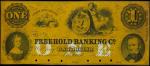 Freehold, New Jersey. Freehold Banking Co. Feby. 1, 18xx. $1. PCGS Very Fine 35. Specimen.