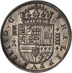 SPAIN. 4 Reales, 1621-A. Segovia Mint. Philip III (1598-1621). PCGS MS-63 Secure Holder.