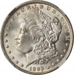 1892-O Morgan Silver Dollar. MS-64+ (NGC).