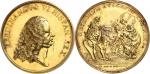 ESPAGNEFerdinand VI (1746-1759). Médaille d’or de proclamation par C. Casanova 1746, Madrid. Av. FER