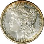 1880/79-S Morgan Silver Dollar. VAM-8. Top 100 Variety. Diagonal Overdate, Medium S. MS-62 (ANACS). 
