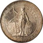1909-B年英国贸易银元站洋一圆银币。孟买铸币厂。GREAT BRITAIN. Trade Dollar, 1909-B. Bombay Mint. PCGS MS-64 Gold Shield.