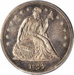 1844 Liberty Seated Silver Dollar. OC-1. Rarity-2. Doubled Die Obverse, Misplaced Date. EF-45 (PCGS)
