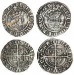 Henry VIII (1509-47), second coinage, Halfgroats (2), Canterbury under Archbishop Warham, 1.26g, m.m