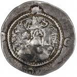 Lot 36 SASANIAN: Khusro I， 531-579， AR drachm 404.02g41， uncertain mint， year 2， G-194var， the mint 