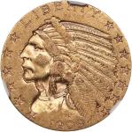 1909-S Indian Half Eagle. AU-55 (NGC).