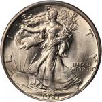 1921 Walking Liberty Half Dollar. Unc Details--Stained (PCGS).