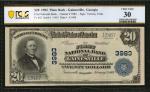 Gainesville, Georgia. $20 1902 Plain Back. Fr. 652. The First NB. Charter #3983. PCGS Banknote Very 