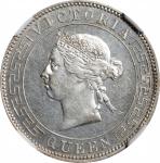 1892年锡兰50 分。伦敦铸币厂。CEYLON. 50 Cents, 1892. London Mint. Victoria. NGC MS-60.