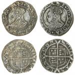 Elizabeth I (1558-1603), second issue, Pennies (2), 0.51g, m.m. cross crosslet, e d g rosa sine spin
