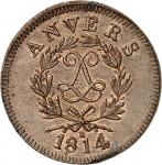 FRANCE - FRANCELouis XVIII (1814-1824). 10 centimes siège d’Anvers 1814 R, Anvers (atelier de l’arse