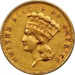 1855 Three-Dollar Gold Piece. AU Details--Improperly Cleaned (NGC).
