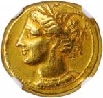ZEUGITANA. Carthage. EL Stater (7.57 gms), Carthage Mint, ca. 310-290 B.C. NGC Ch VF, Strike: 5/5 Su