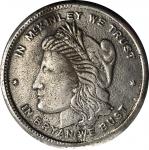 Undated Anti-Bryan Dollar. Nickel-Plated Bronze. 87.1 mm. Schornstein-860, Zerbe-Unlisted. Extremely