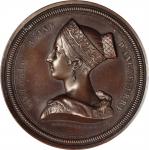 GREAT BRITAIN. Victoria/Visit to Bruges Bronze Medal, 1843. PCGS SPECIMEN-63 Gold Shield.