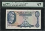 1961-63年英伦银行5镑，编号H96 808559，PMG 67EPQ. Great Britain, Bank of England, £5, ND(1961-63), serial numbe