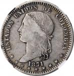COLOMBIA. Peso, 1871. Bogota Mint. NGC EF-40.
