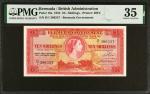 BERMUDA. Bermuda Government. 10 Shillings, 1952. P-19a. PMG Choice Very Fine 35.