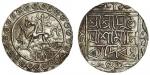 Tripura, Yaso Manikya (first reign 1599-1600), Tanka, 10.69g, Sk.1521, lion facing left, standard ab