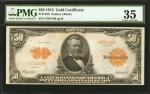 Fr. 1199. 1913 $50 Gold Certificate. PMG Choice Very Fine 35.