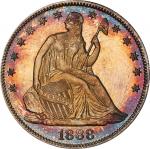 1888 Liberty Seated Half Dollar. Proof-65 (PCGS).
