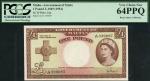 Government of Malta, £1, ND (1954), serial number A/23 339087, brown on red and green underprint, El