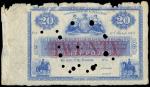 x Union Bank of Scotland Limited, proof ｣20, 31 March 1905, blue and white, value in red at centre, 